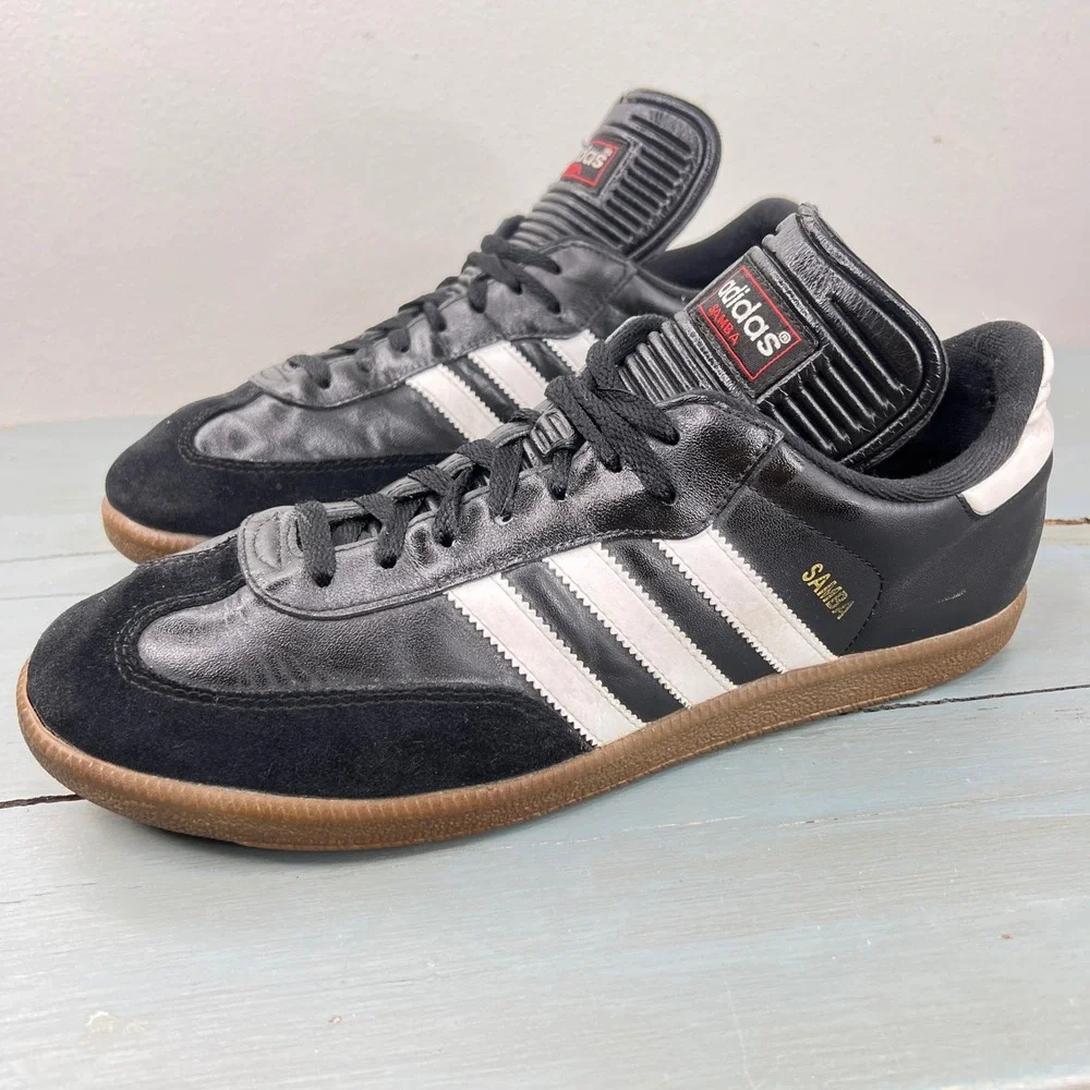 Adidas Samba Classic Black White Gum Sole Indoor Soccer Shoes G34563 Mens 10.5